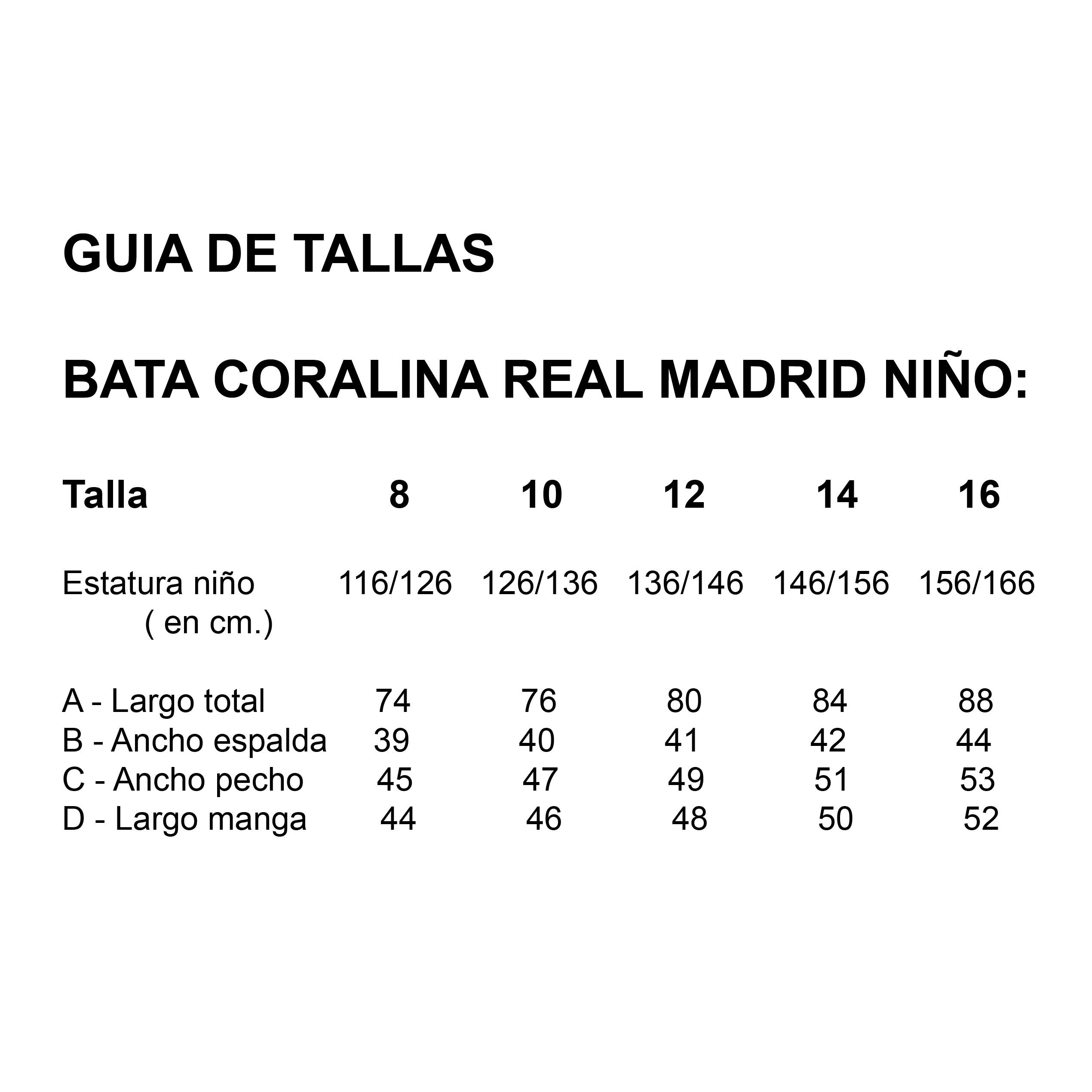 BATA REAL MADRID NIÑO CORALINA