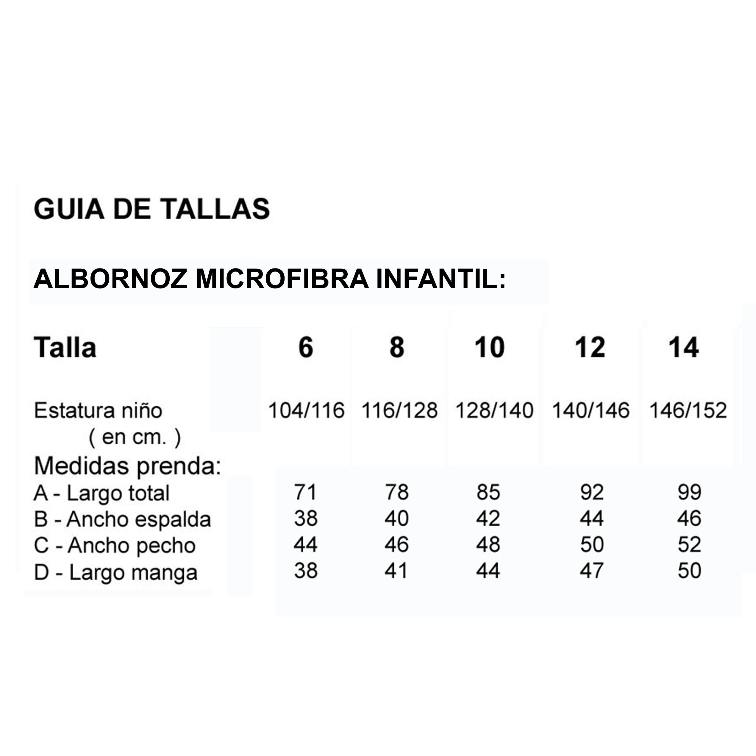 Albornoz microfibra infantil limón