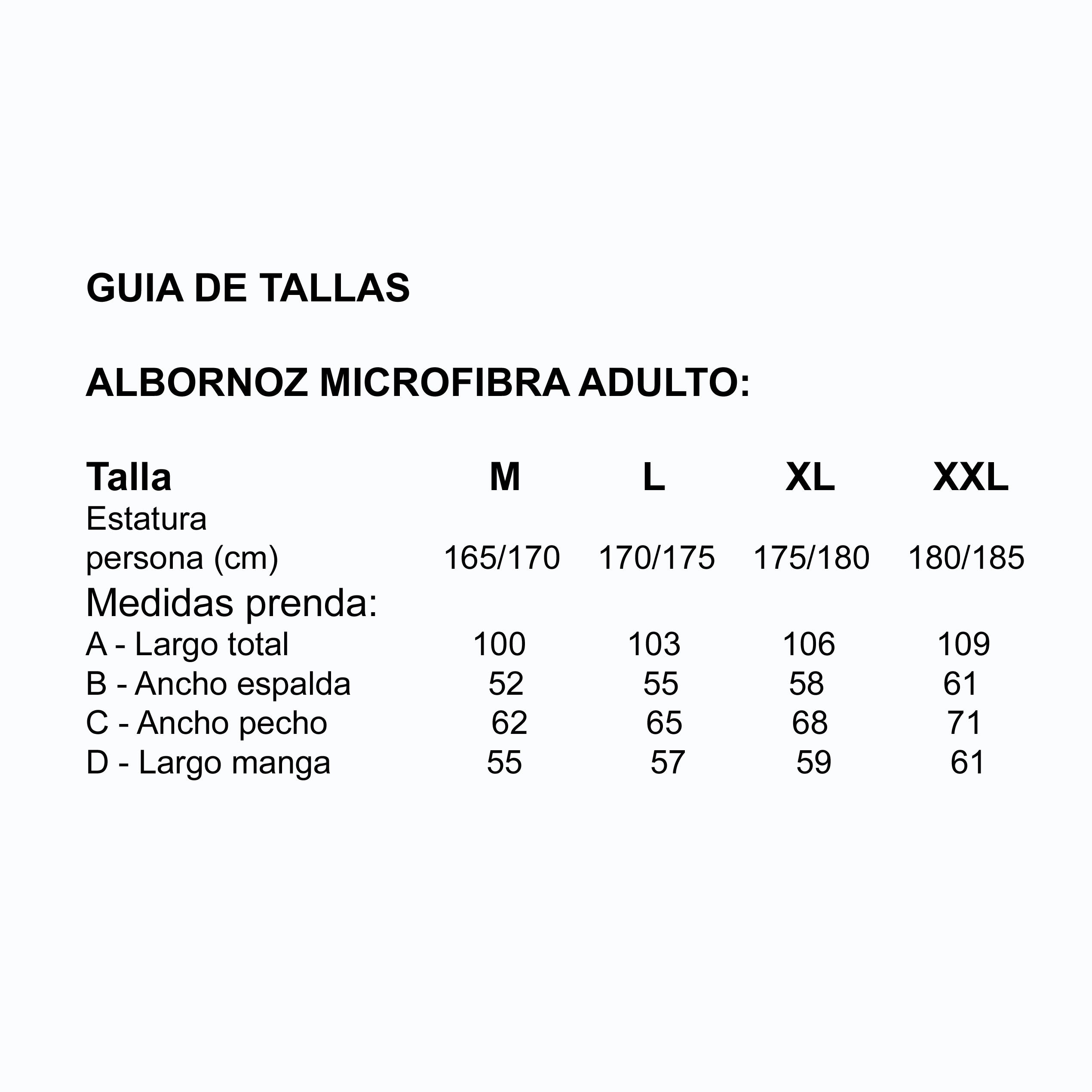 Albornoz microfibra adulto gris plomo