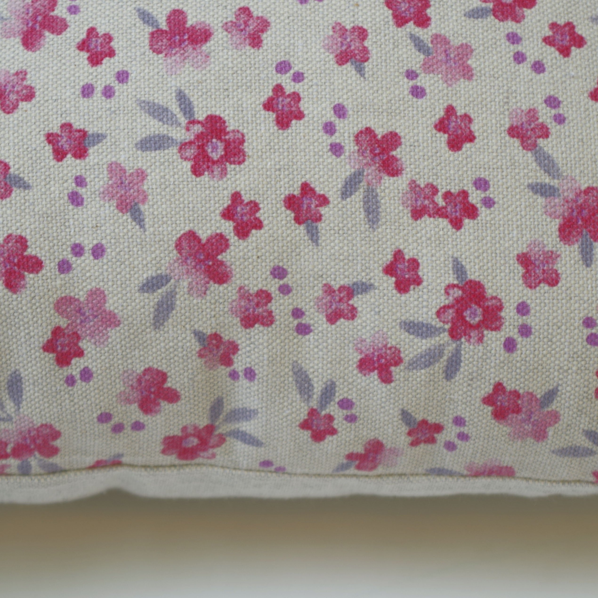 Funda de cojín 43x43 loneta estampada c/lino
