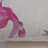 Funda de cojín 43x43 loneta estampada c/lino