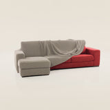 Capa para sofá chaise longue b/short glamour