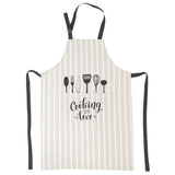 Avental de cozinha algodão bege 4