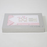 Jogo de lençóis de berço 291 branco/rosa