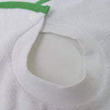 Babete atoalhado branco bordado com aplicação g316 conjunto 3