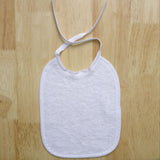 Pacote de 2 babadores de tecido atoalhado branco e branco/cinza