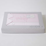 Conjunto de lençóis de flanela Moon Bear 386 branco/rosa