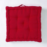 Almofada de chão em algodão vermelho