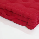 Almofada de chão em algodão vermelho