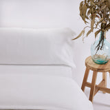 Jogo de lençóis de sedalina lisos off-white