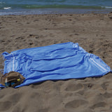 Pareo de praia duplo Hamman 1029 azul