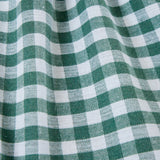 Capa de almofada em algodão 45x45 verde xadrez