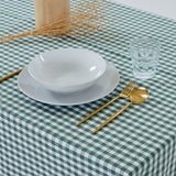 Toalha de mesa em algodão xadrez verde