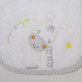 Babero rizo bordado burrito gris