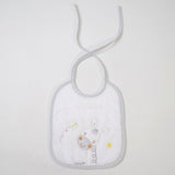 Babero rizo bordado burrito gris