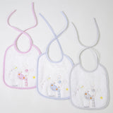 Babero rizo bordado burrito gris