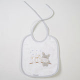 Babero rizo bordado burrito gris