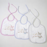 Babero rizo bordado burrito gris