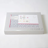 Juego de sábanas cuna 068 bco/gris