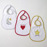 Babero rizo bordado burrito gris