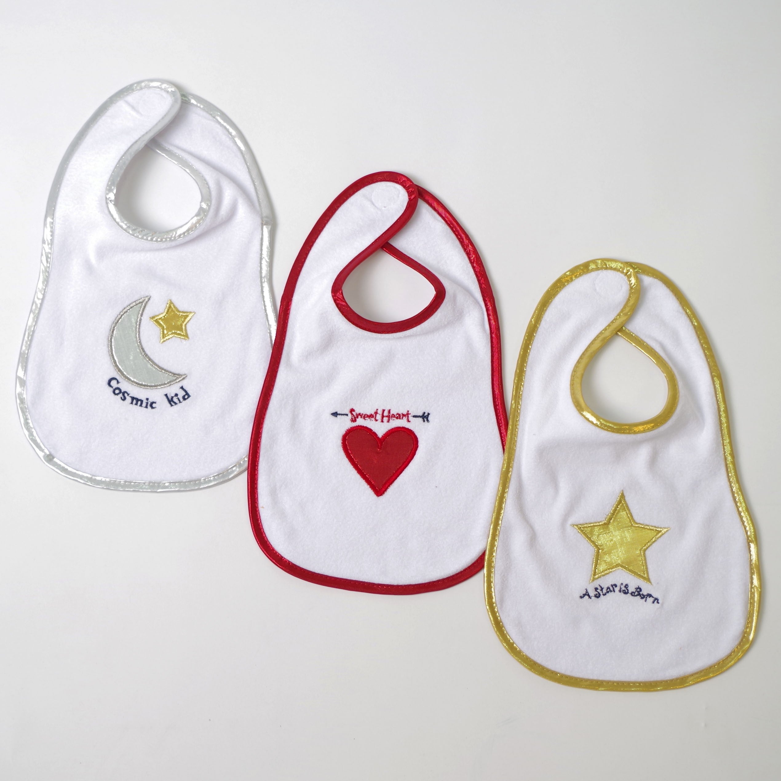 Babero rizo bordado burrito gris