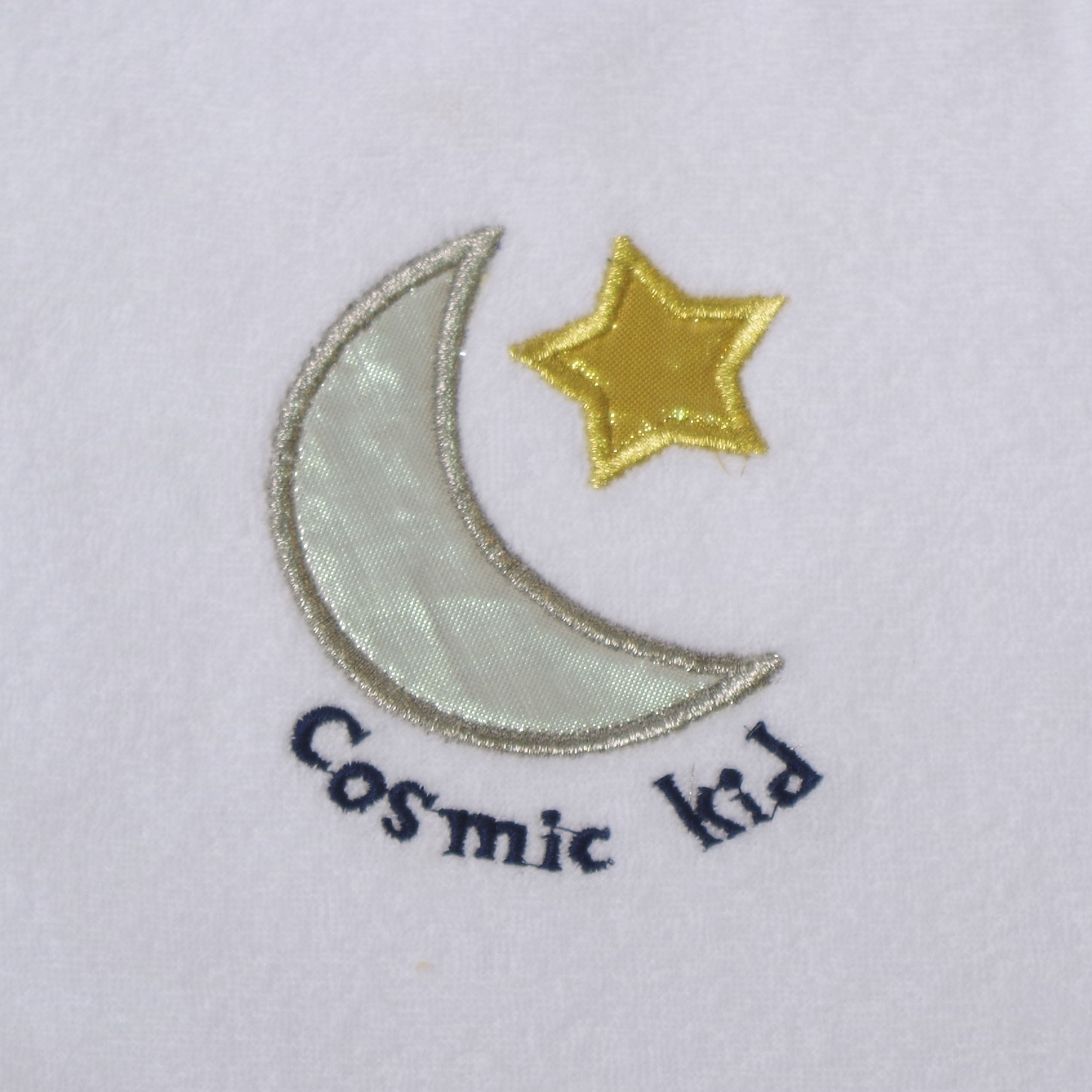 Babero rizo bordado burrito gris