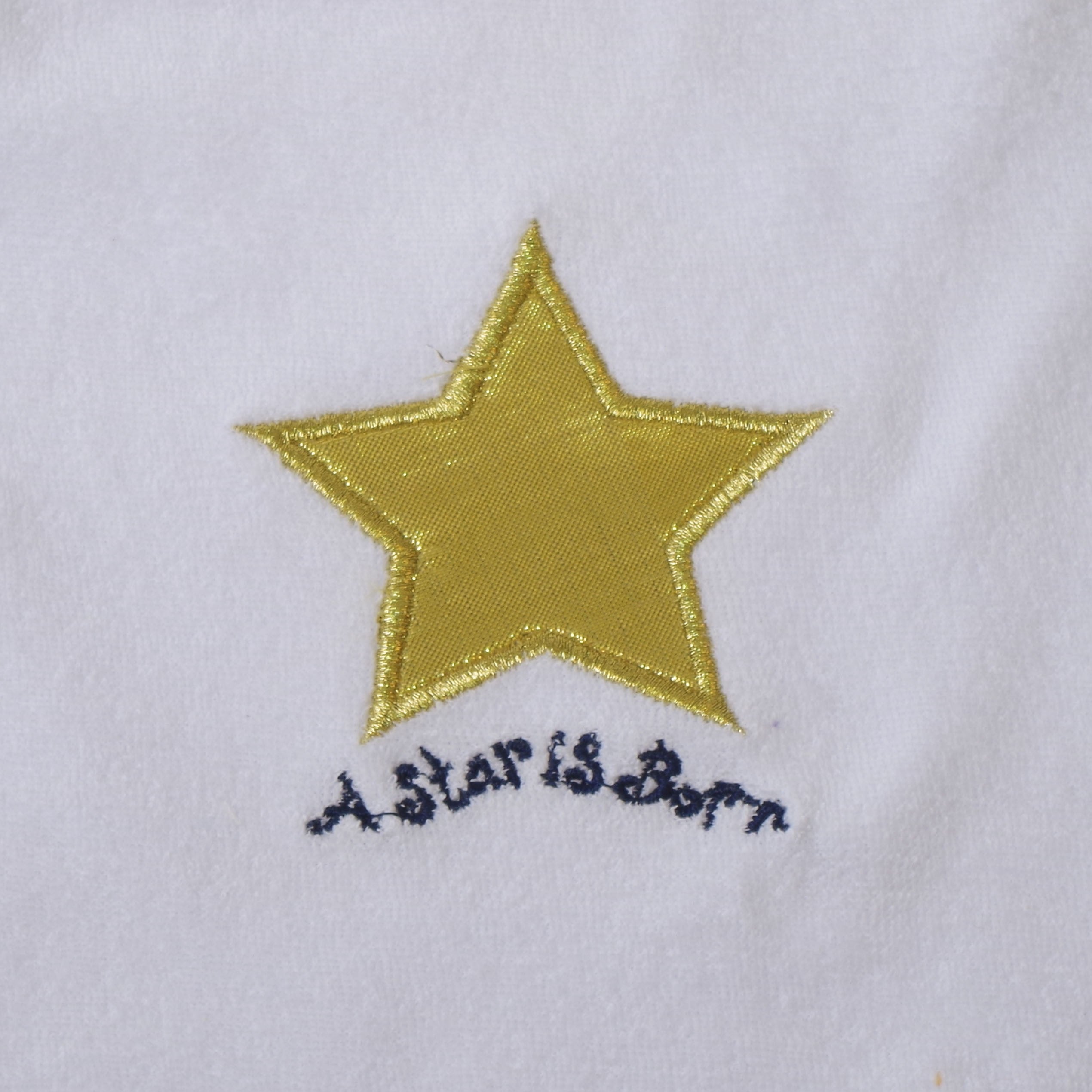 Babero rizo bordado burrito gris