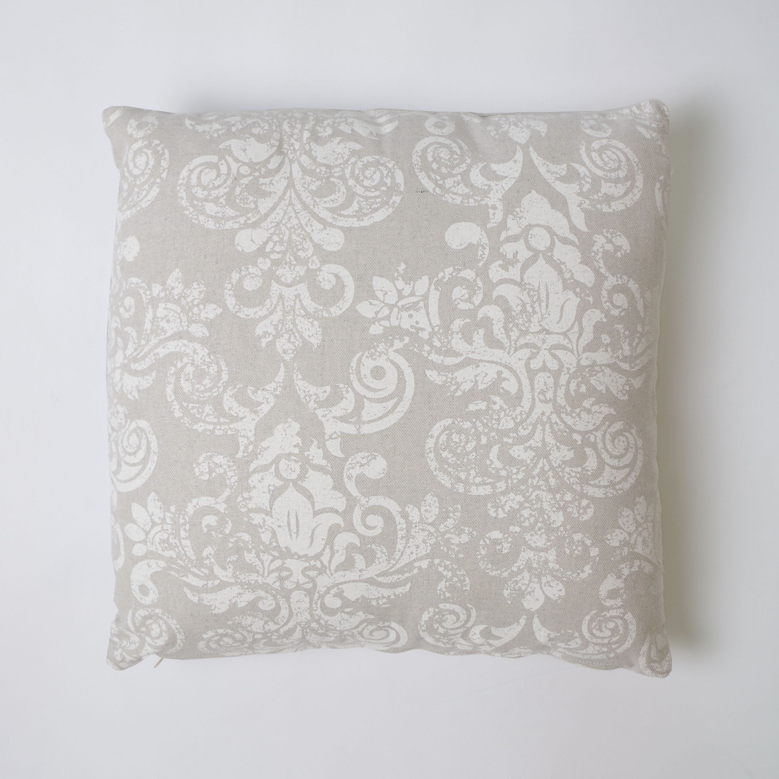 Funda de cojín 43x43 loneta estampada c/lino