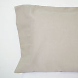 Funda almohada algodón beig