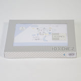 Conjunto de lençóis de flanela branco/cinza Little Moon