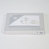Conjunto de lençóis de berço floresta branco/cinza