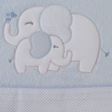 Conjunto de lençol de berço coral 004 azul