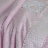 Conjunto de lençol de berço coral 004 rosa
