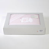 Conjunto de lençol de berço coral 004 rosa
