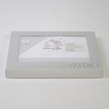 Conjunto de lençóis para berço pirata 279 branco/cinza