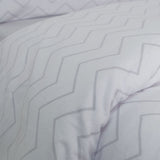 Capa de edredão de flanela cinza zig zag