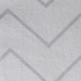 Capa de edredão de flanela cinza zig zag