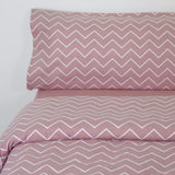 Capa de edredon de flanela Sienna zig zag