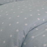 Capa de edredão de flanela jade com estrelas