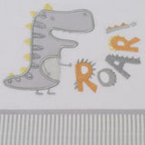 Conjunto de lençóis de berço Roar 327 branco/cinza