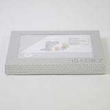 Conjunto de lençóis de berço Roar 327 branco/cinza