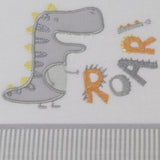 Conjunto de lençóis de berço de flanela branco/cinza Roar 327