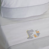 Conjunto de lençóis de berço Roar 327 branco/cinza
