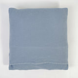 Capa de almofada favo de mel azul algodão 150