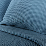 Edredão de algodão favo de mel azul 150