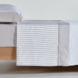 Conjunto de lençóis de algodão bege Serena