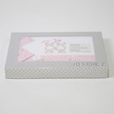 Jogo de lençóis de berço 291 branco/rosa