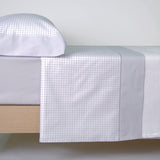 Conjunto de lençóis de algodão cinza junho