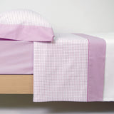 Conjunto de lençóis de algodão June Rose