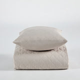 Colcha boutie bege de microfibra deluxe